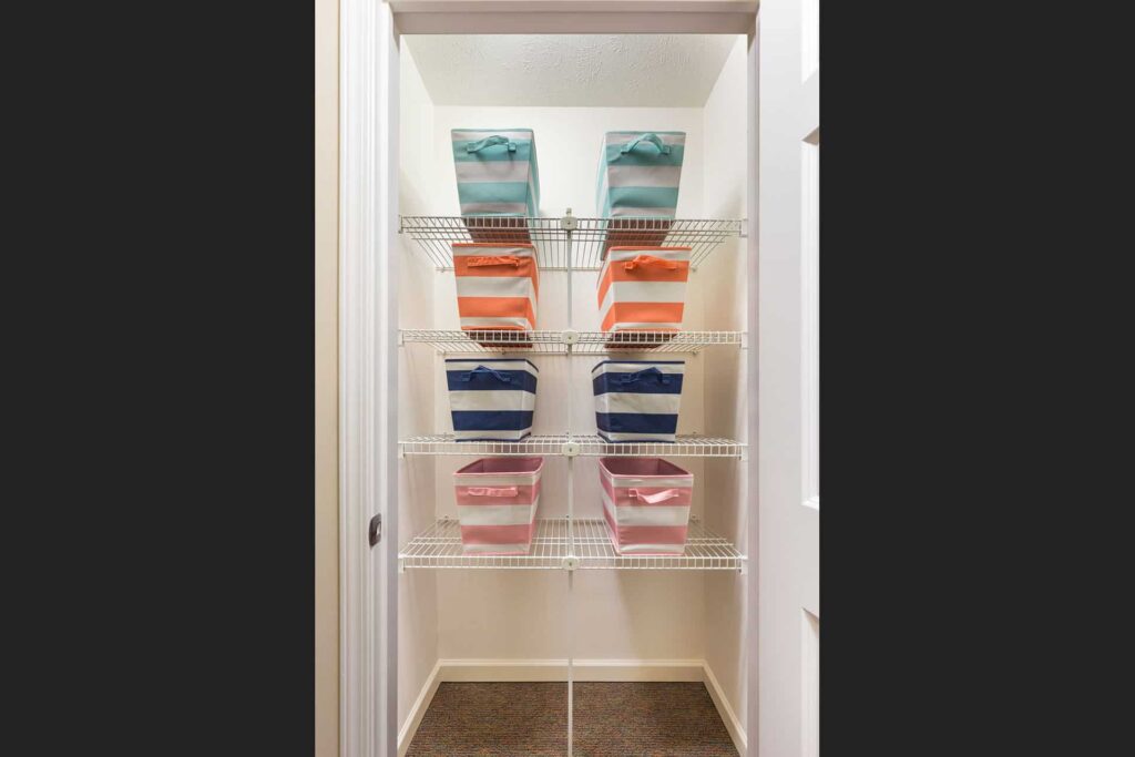 Closet with shelving