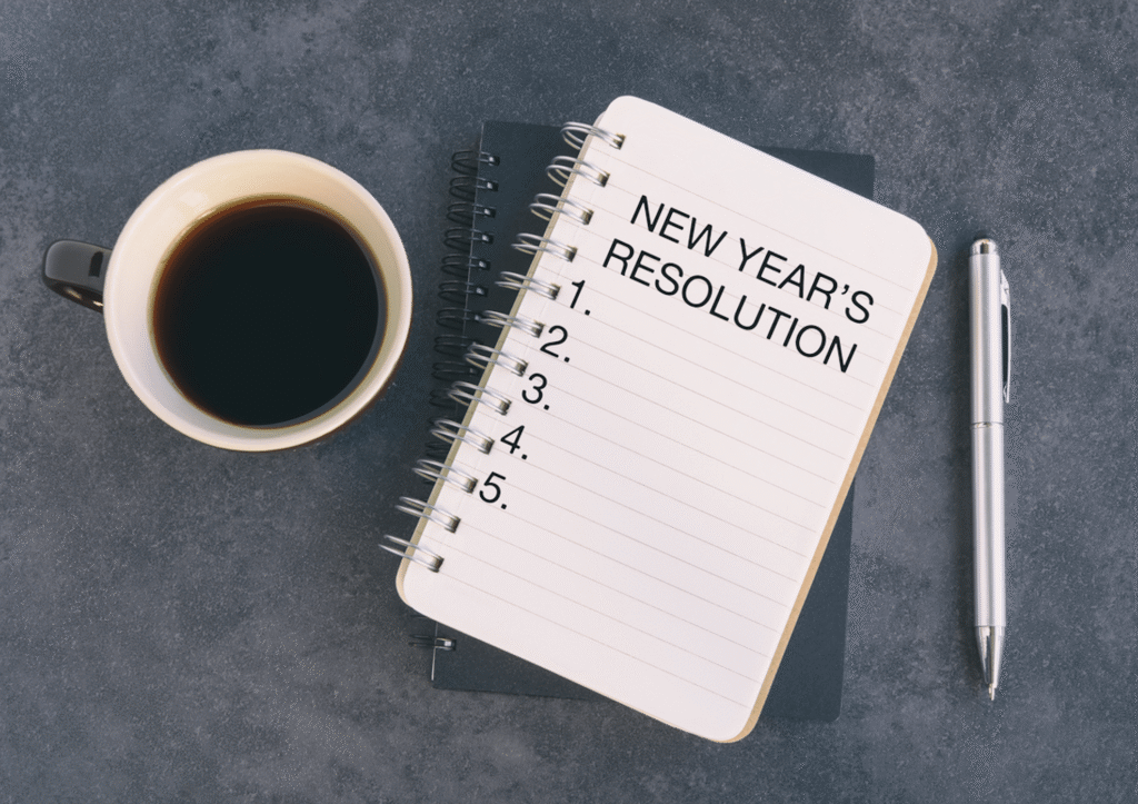 New Year's Resolutions numbered list