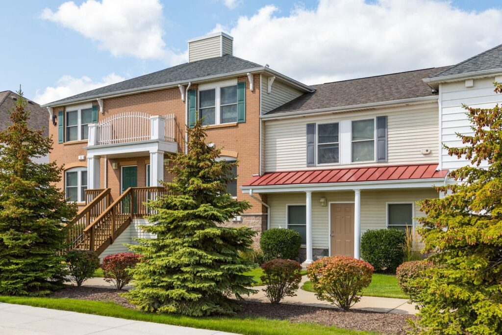 Exterior of townhomes