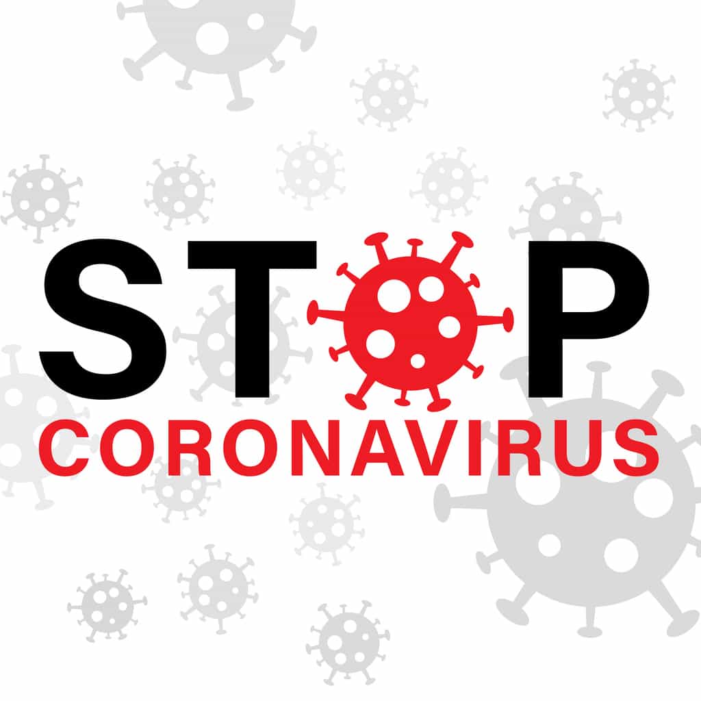 Stop Virus. Flat Vector Illustration. Stop Sign.